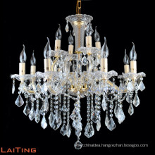 Hotel glass chandelier crystal big empire crystal candle chandelier from manufacturer 80022